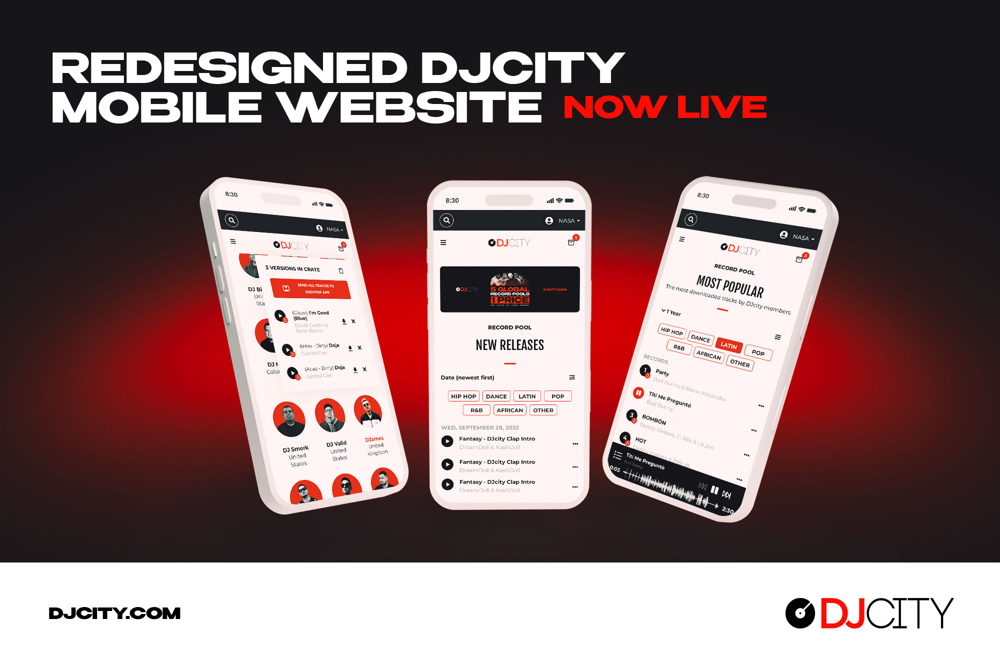 Redesigned DJcity Mobile Website Now Live